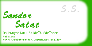 sandor salat business card